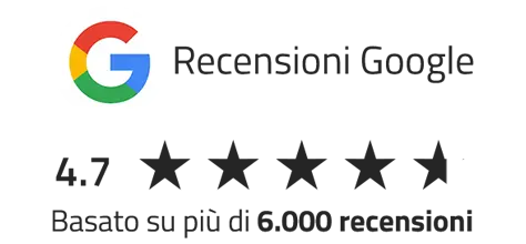 Prestito Personale - Recensioni Google: 4.7 su 5 basato su più di 5900 recensioni